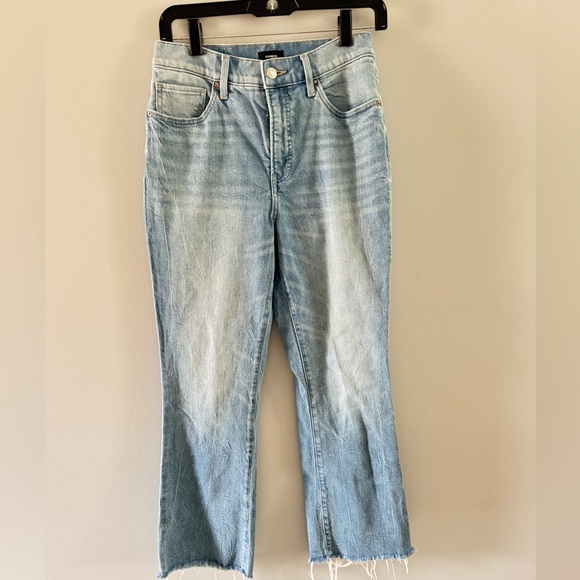 Express Denim - Express Cropped Flare High Waist Stretch Light Blue Women’s Jeans 4R